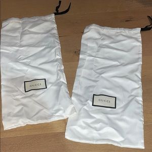 TWO Gucci Shoe Dust Bags / Pouches